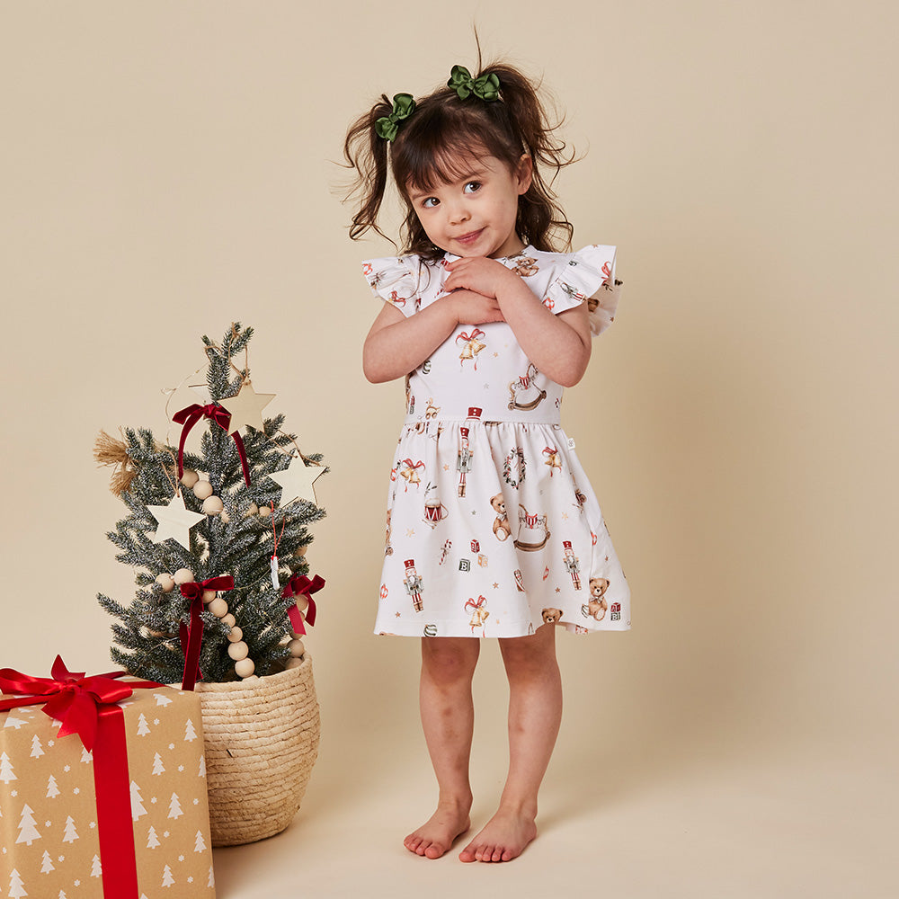 Santa's Toy Shop Short Sleeve Organic Dress - View 5