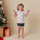Santa's Toy Shop Organic Short Sleeve Top with Frill - Thumbnail 7
