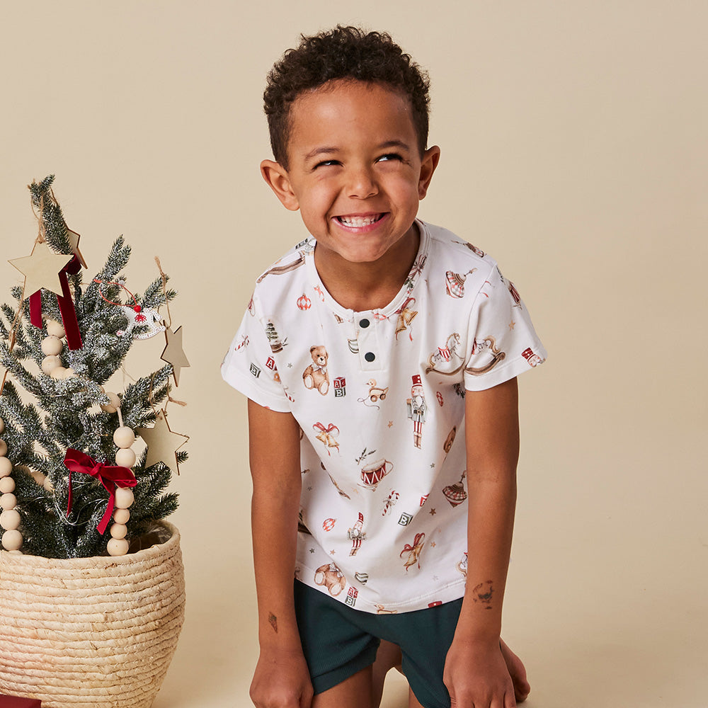 Santa's Toy Shop Organic Short Sleeve Top - View 2