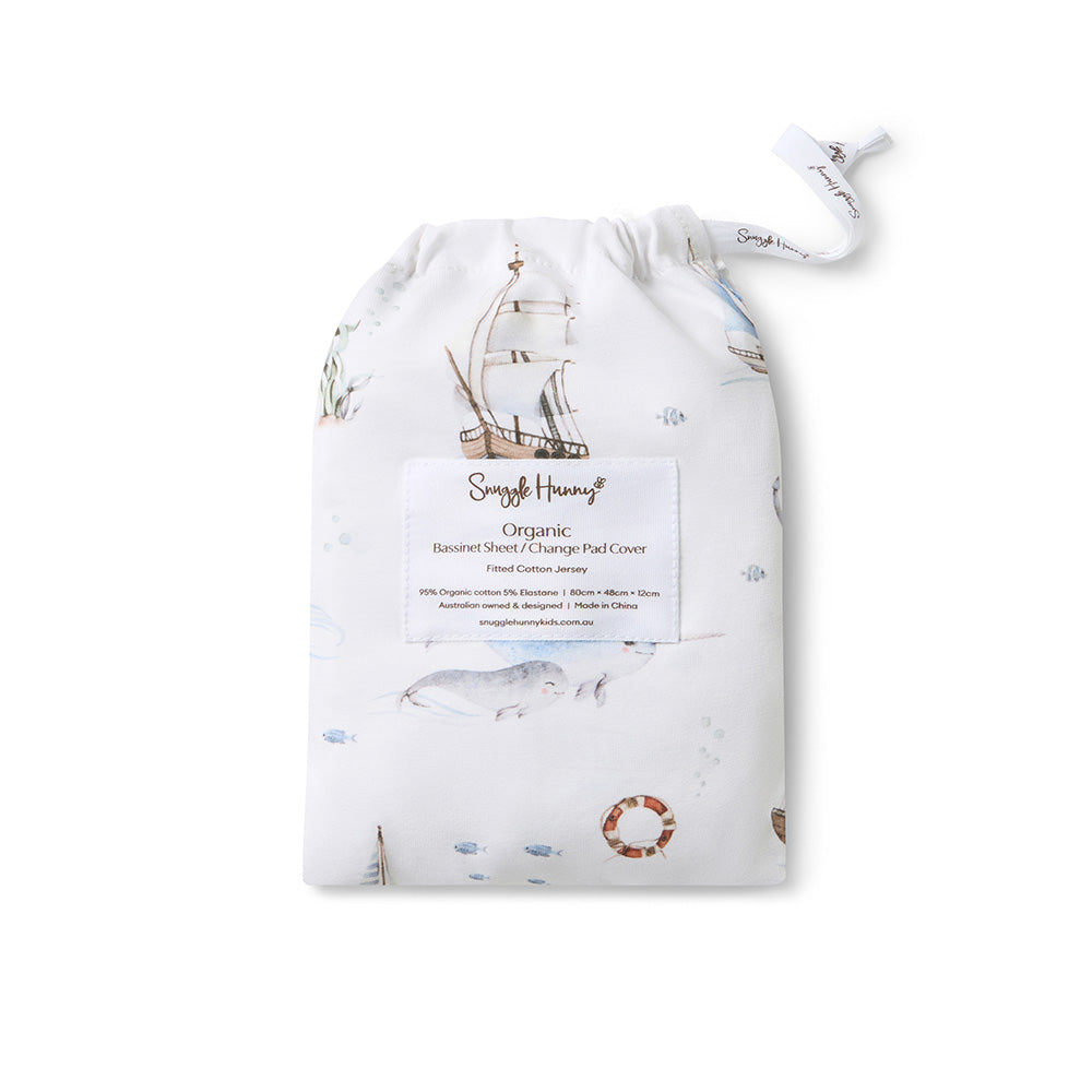 Set Sail Organic Bassinet Sheet / Change Pad Cover - View 8
