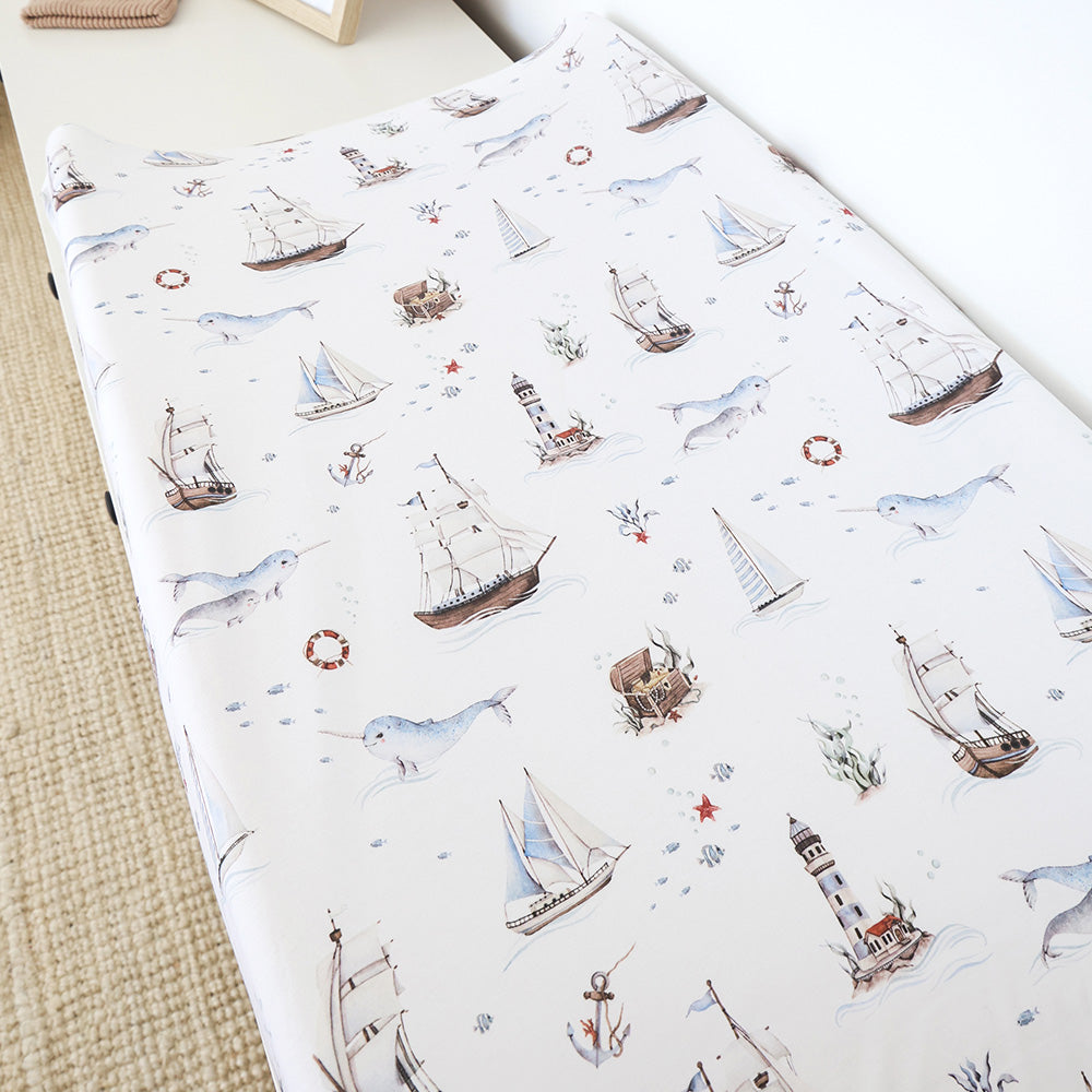 Set Sail Organic Bassinet Sheet / Change Pad Cover - View 3