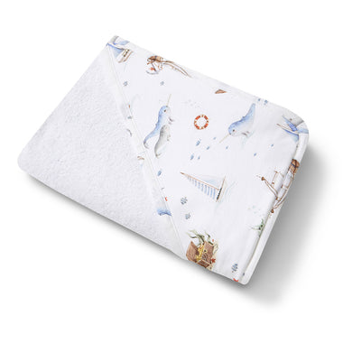 Set Sail Organic Hooded Baby Towel | Snuggle Hunny