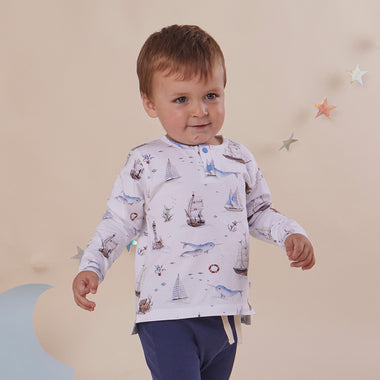 Set Sail Organic Long Sleeve Top | Snuggle Hunny