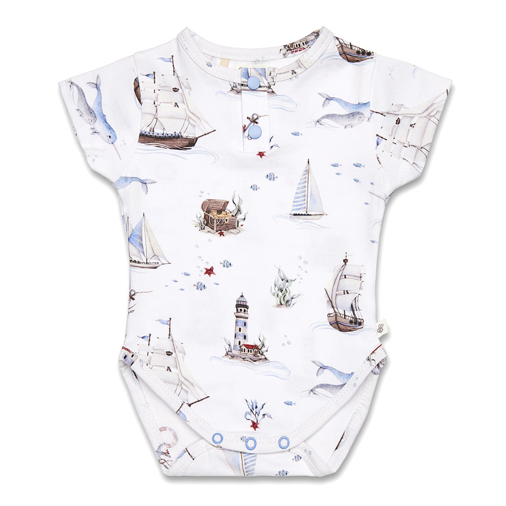 Set Sail Short Sleeve Organic Bodysuit - View 2