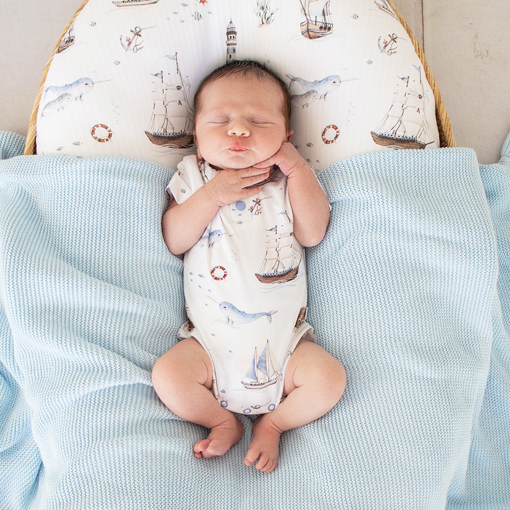 Set Sail Short Sleeve Organic Bodysuit - View 1