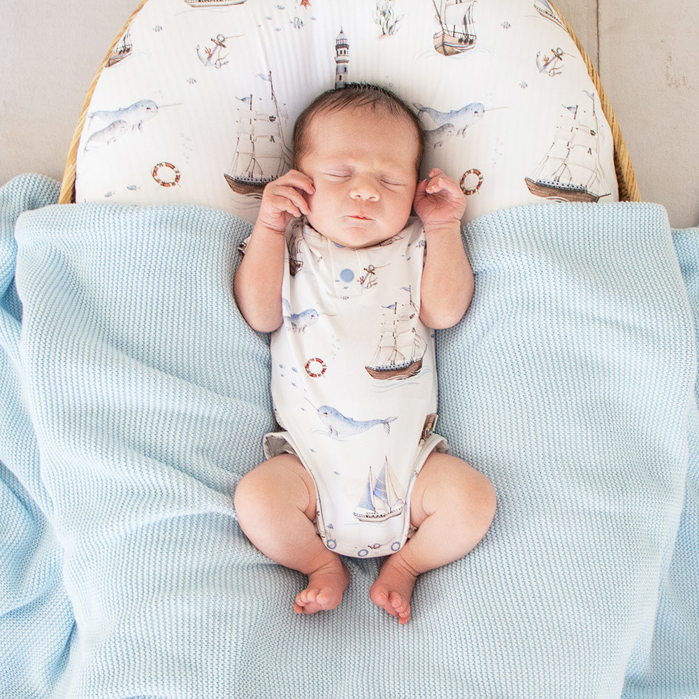 Set Sail Short Sleeve Organic Bodysuit - View 8