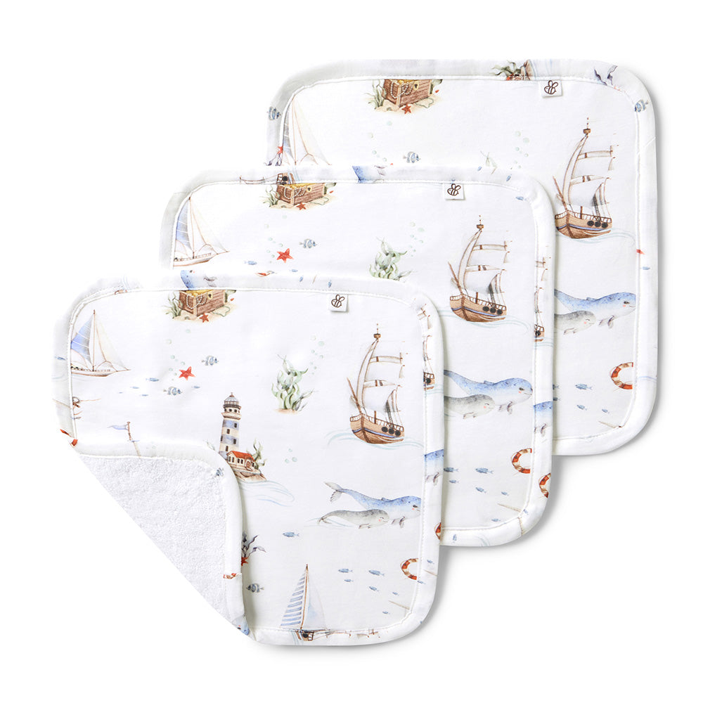 Set Sail Organic Wash Cloths - 3 Pack - View 1