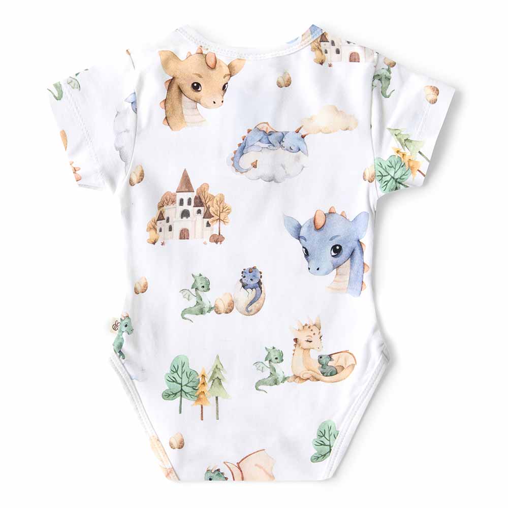 Dragon Short Sleeve Organic Bodysuit - View 4