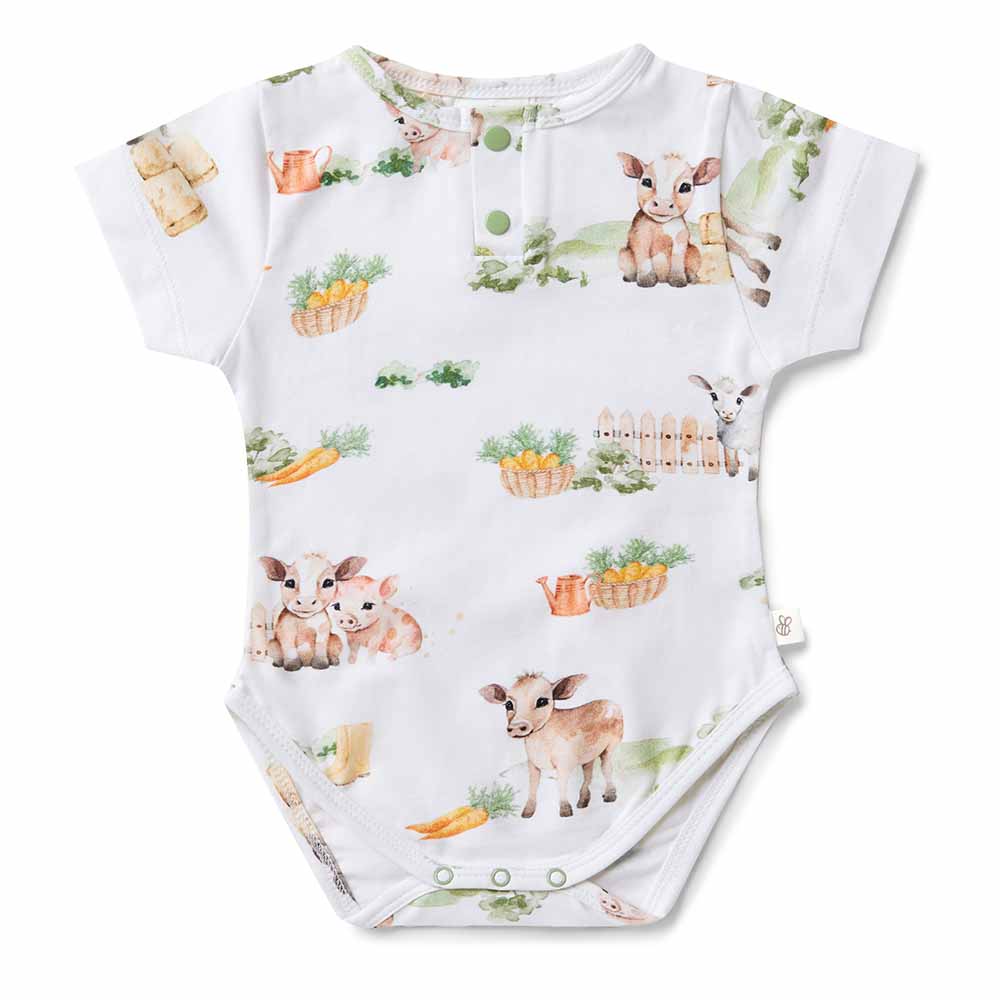 Farm Short Sleeve Organic Bodysuit - View 2