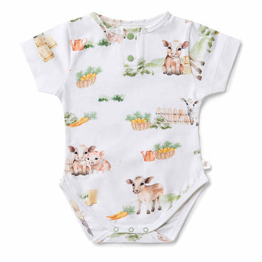Short Sleeve Bodysuit - Farm Short Sleeve Organic Bodysuit