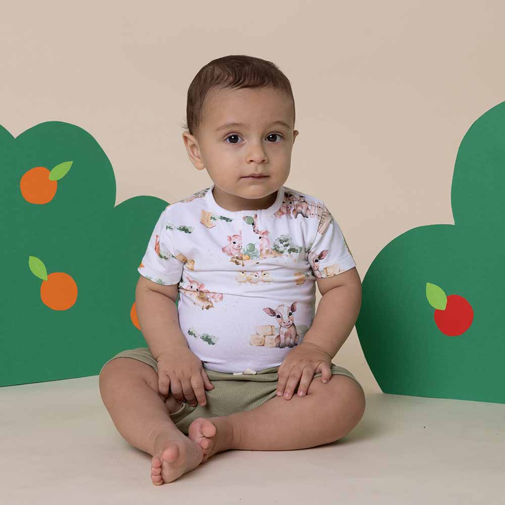 Farm Short Sleeve Organic Bodysuit - View 8