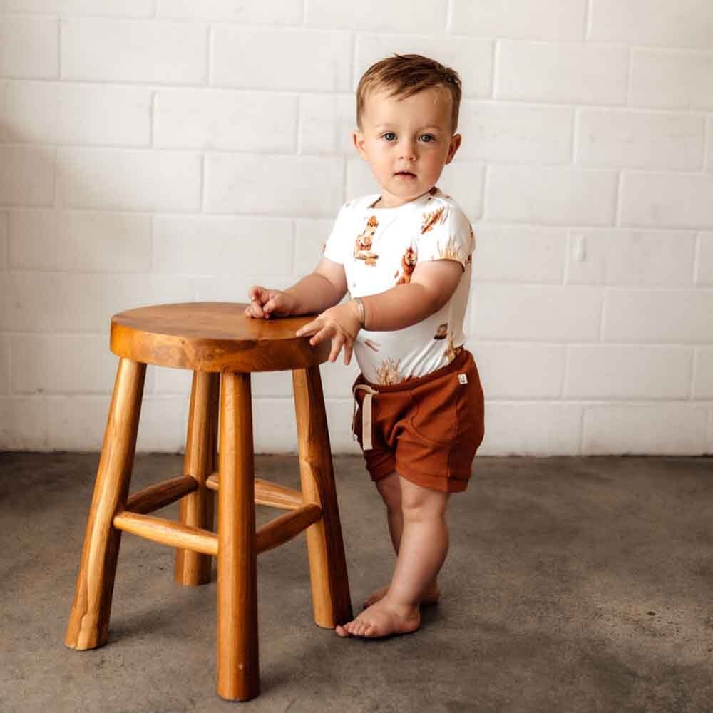 Lion Short Sleeve Organic Bodysuit - View 8