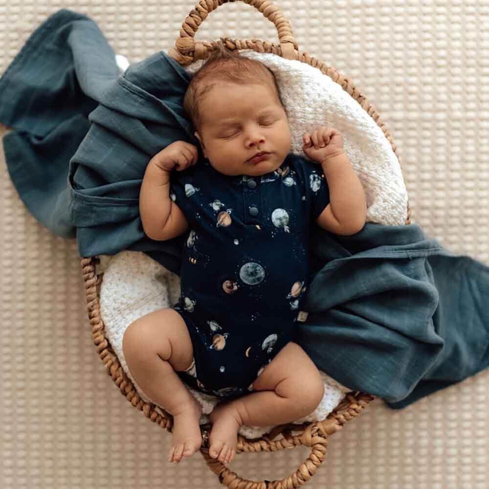 Milky Way Short Sleeve Organic Bodysuit - View 10