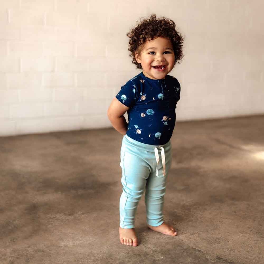 Milky Way Short Sleeve Organic Bodysuit - View 7