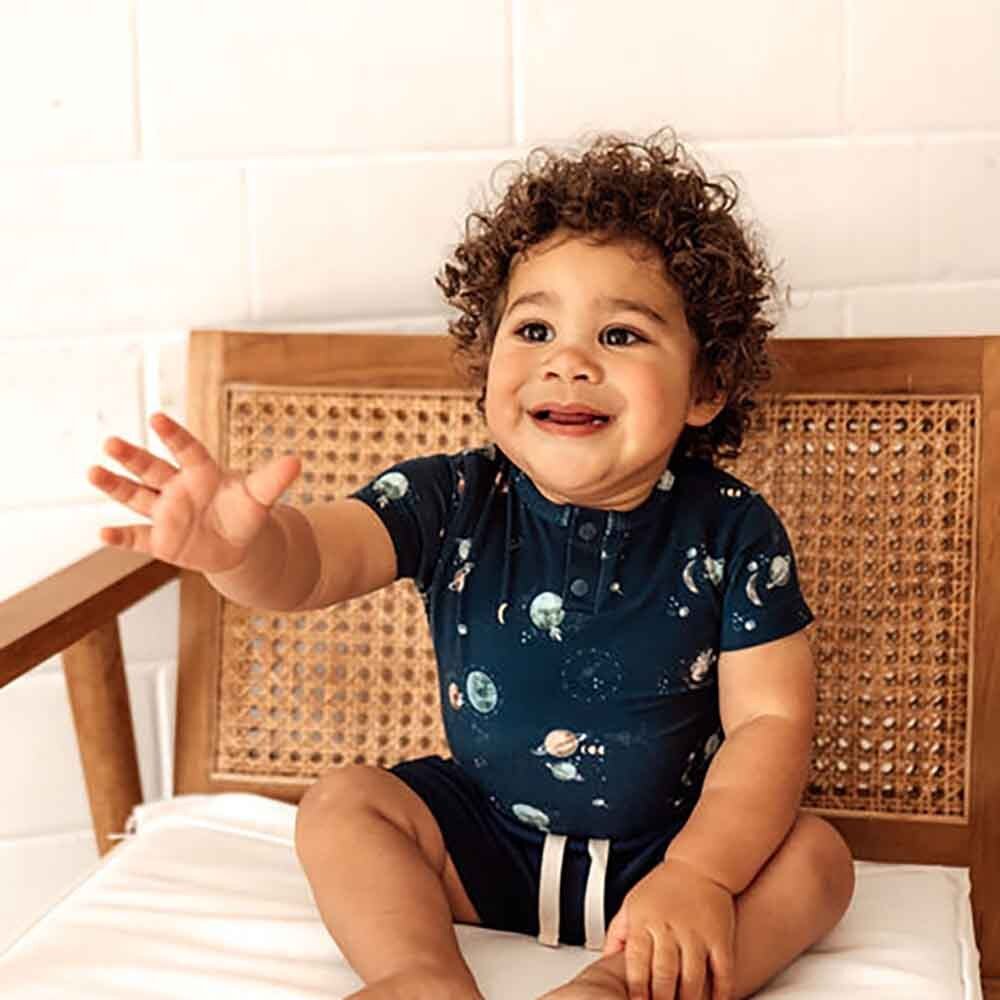 Milky Way Short Sleeve Organic Bodysuit - View 8