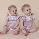 Rose Milk Stripe Short Sleeve Organic Bodysuit - Thumbnail 10