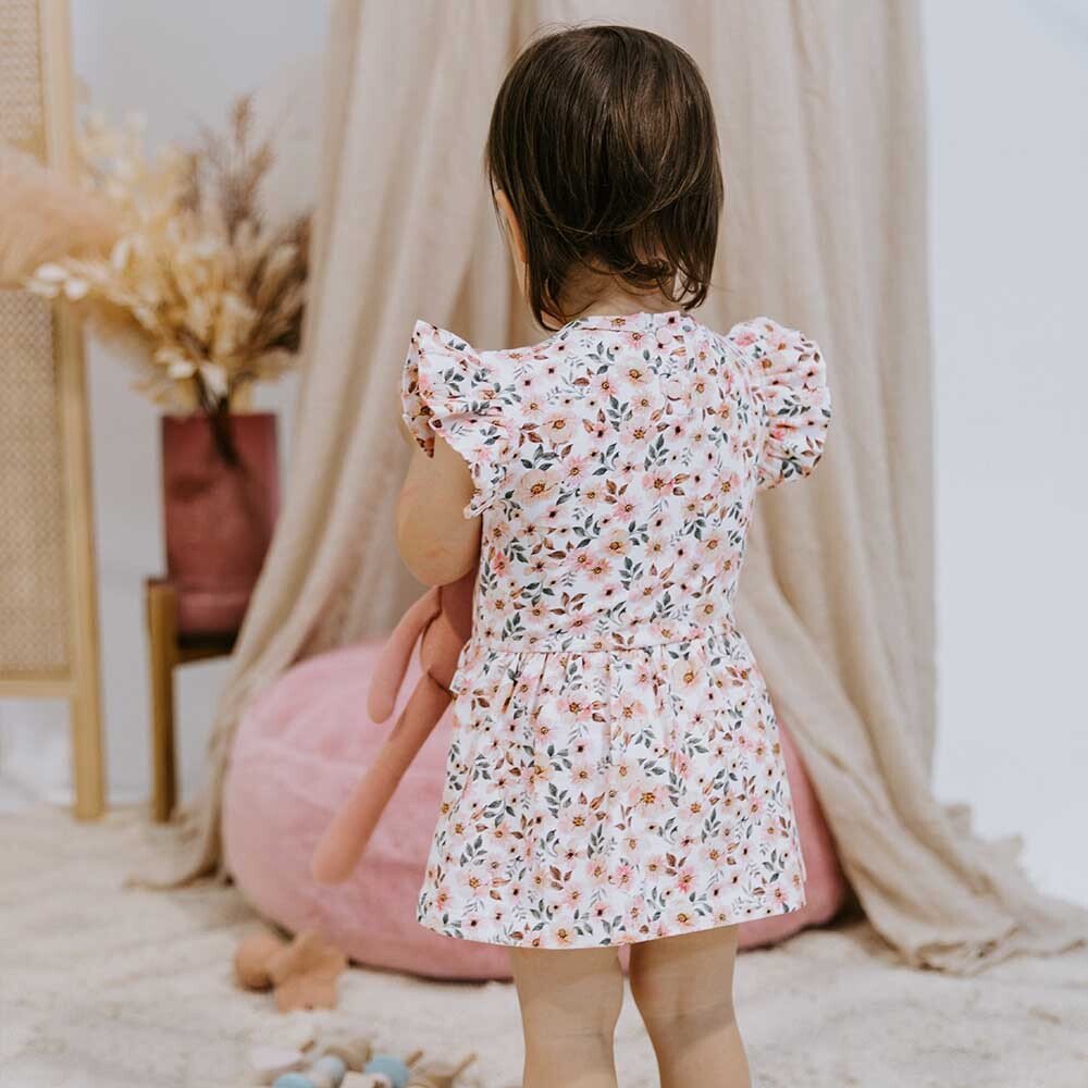 Spring Floral Short Sleeve Organic Dress - View 10