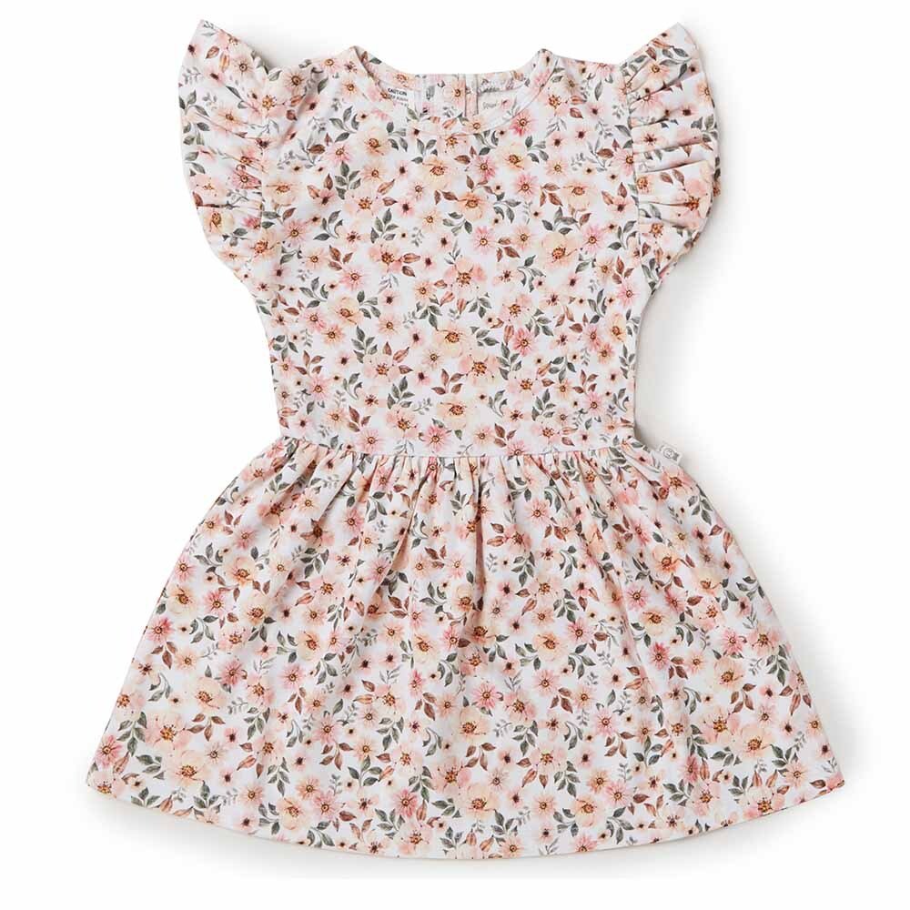 Spring Floral Short Sleeve Organic Dress - View 11