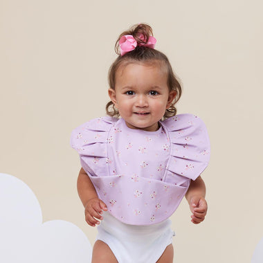 Snuggle Bib - Lilac Bloom Frill Snuggle Bib