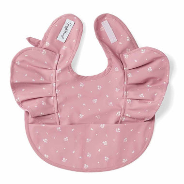 Snuggle Bib - Pink Fleur Frill Snuggle Bib