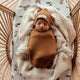 Bronze Organic Snuggle Swaddle & Beanie Set - Thumbnail 3