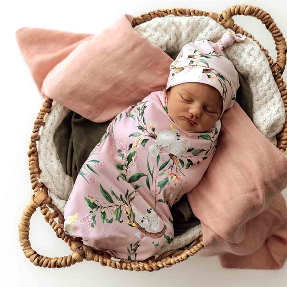 Cockatoo Organic Snuggle Swaddle & Topknot Set - View 5