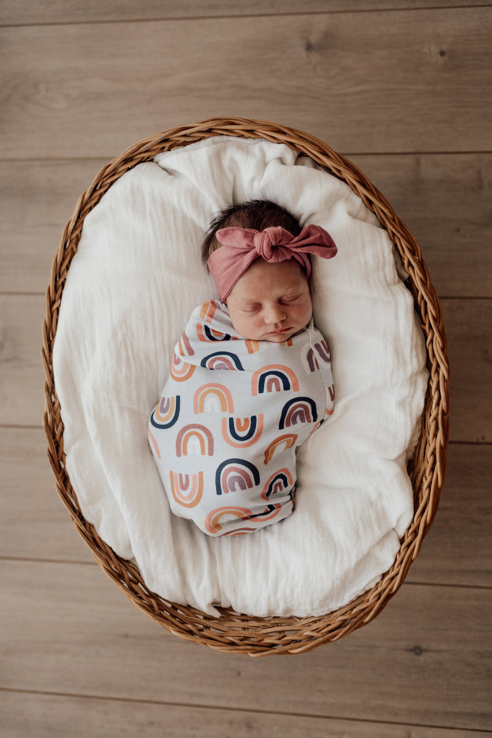 Black Friday Exclusive - Sunset Rainbow Snuggle Swaddle & Beanie Set - View 3