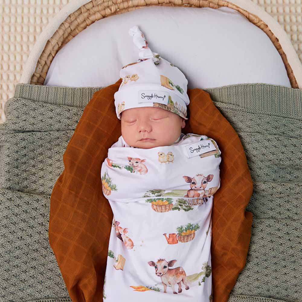 Farm Organic Snuggle Swaddle & Beanie Set - View 4