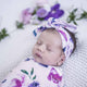 Floral Kiss Organic Snuggle Swaddle & Topknot Set - Thumbnail 3