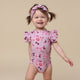 Blossom Short Sleeve Organic Bodysuit with Frill - Thumbnail 3