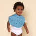 Toddler wearing Blue Ocean Snuggle Bib | Snuggle Hunny