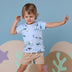 Toddler wearing Blue Ocean Organic T-Shirt | Snuggle Hunny