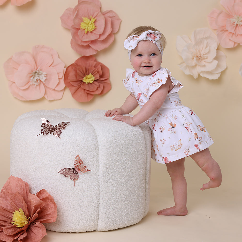 Butterfly Short Sleeve Organic Dress - View 4