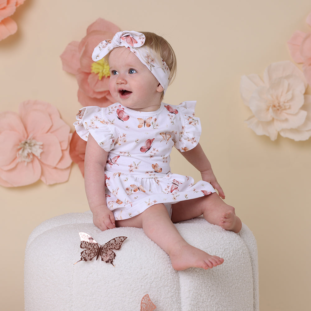 Butterfly Short Sleeve Organic Dress - View 5