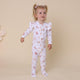 Butterfly Organic Snuggle Sleepsuit Zip Footie with Frill - Thumbnail 3