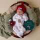 Candy Cane Organic Snuggle Sleepsuit Zip Footie - Thumbnail 4