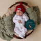 Candy Cane Organic Snuggle Sleepsuit Zip Footie - Thumbnail 1