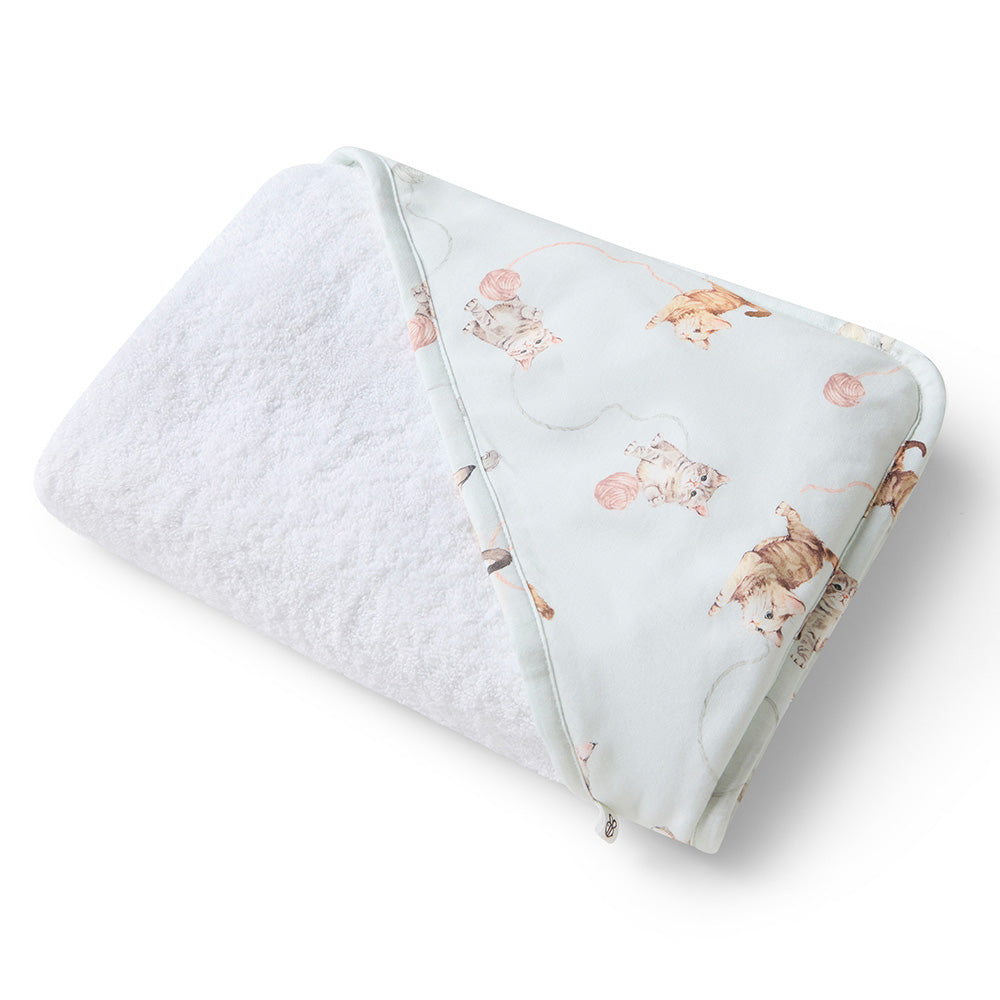 Kittens Organic Hooded Baby Towel - View 2