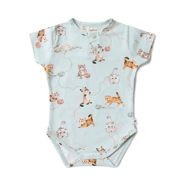 Kittens Short Sleeve Organic Bodysuit | Snuggle Hunny