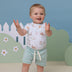Toddler wearing Kittens Short Sleeve Organic Bodysuit | Snuggle Hunny