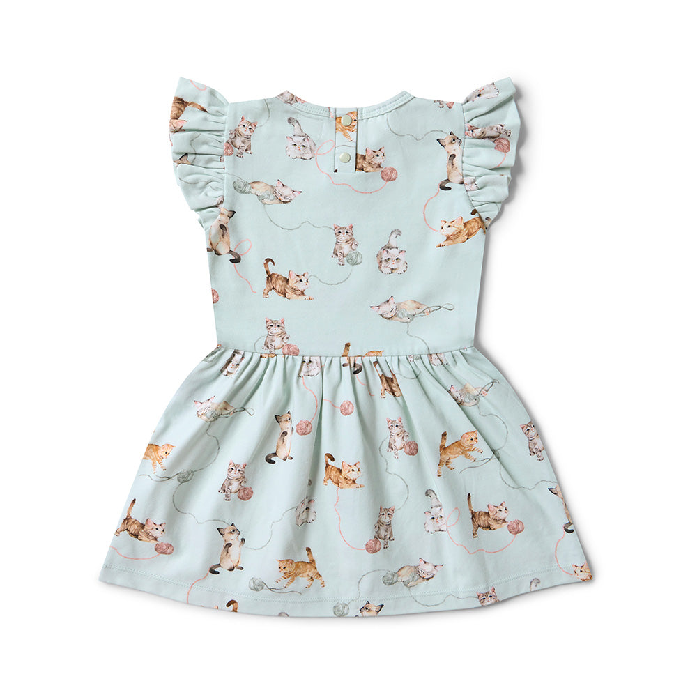 Kittens Short Sleeve Organic Dress - View 11