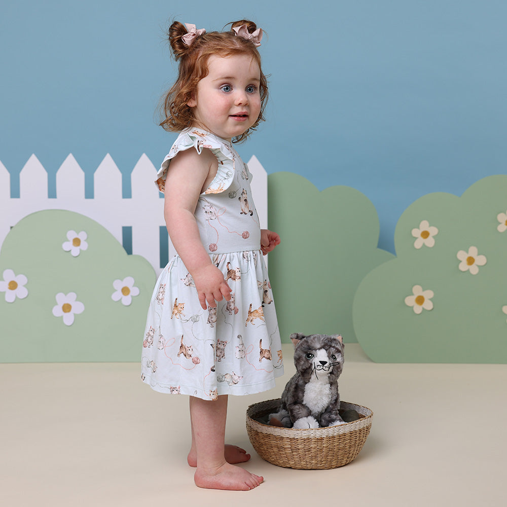 Kittens Short Sleeve Organic Dress - View 9