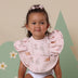 Toddler wearing Kittens Frill Snuggle Bib | Snuggle Hunny