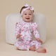 Cherry Blossom Organic Snugglesuit Convertible Romper with Frill - Thumbnail 1