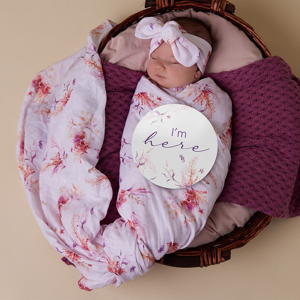 Coral Organic Muslin Wrap - View 4