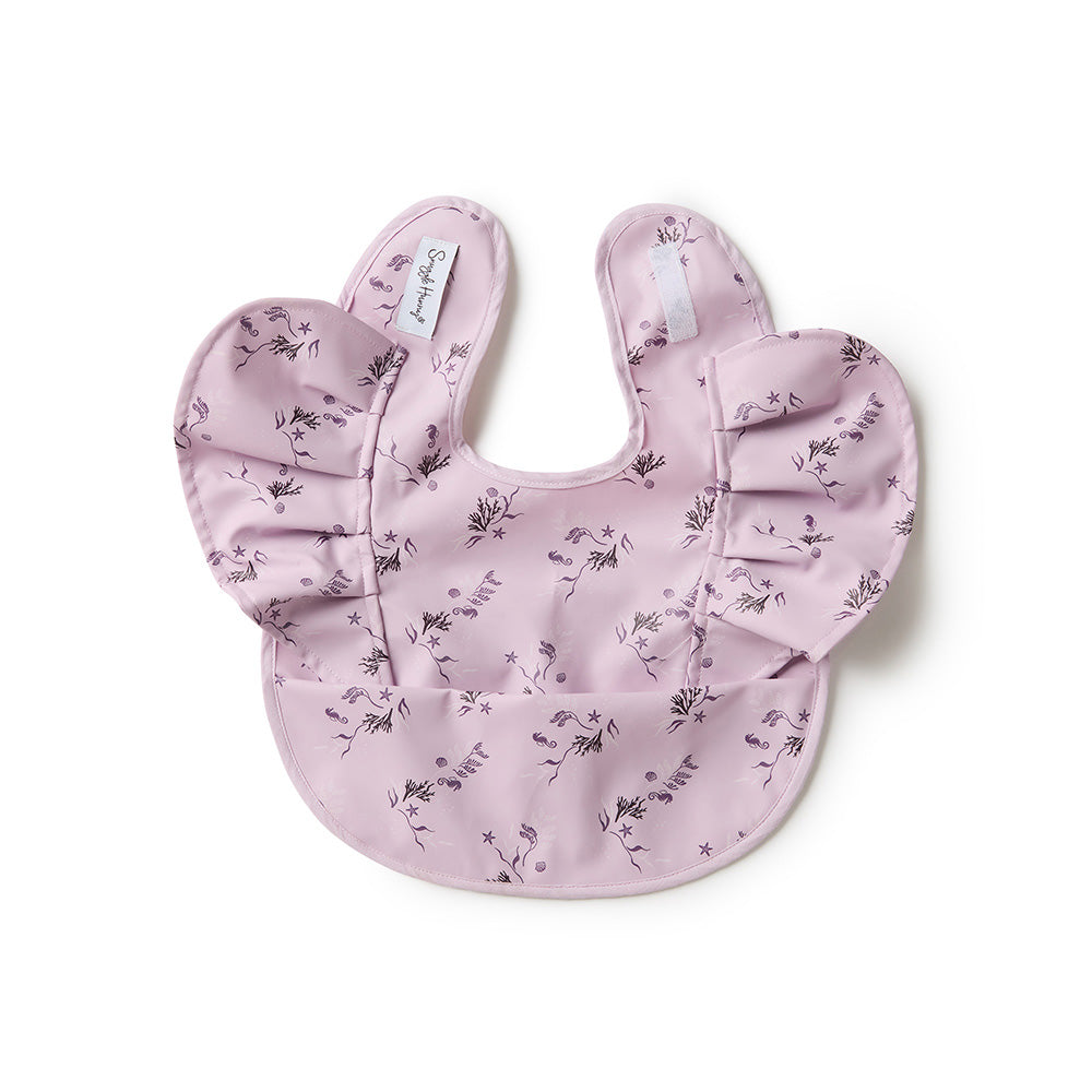 Coral Frill Snuggle Bib - View 2