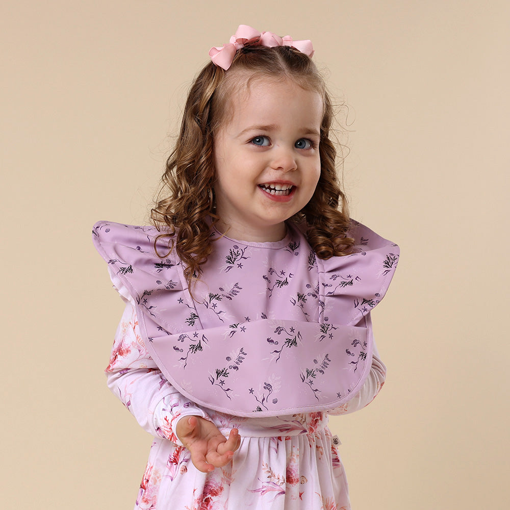Coral Frill Snuggle Bib - View 1