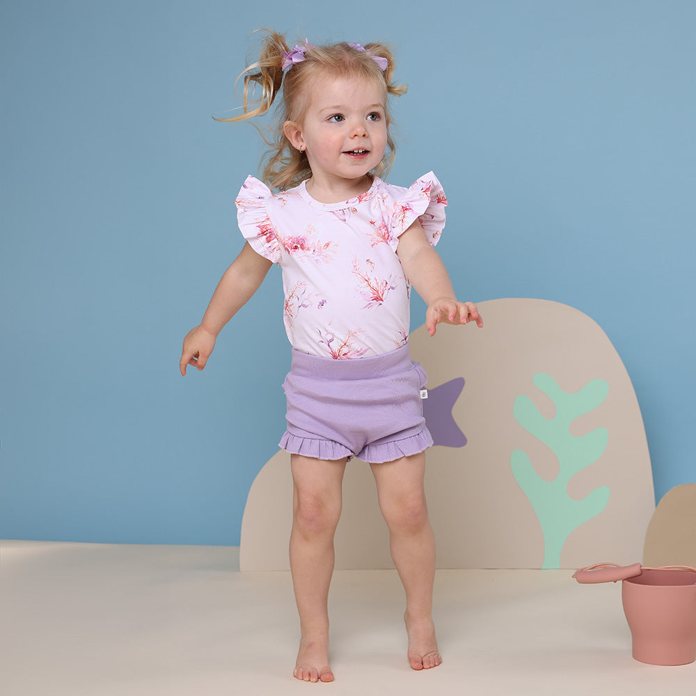 Coral Organic T-Shirt with Frill - View 4