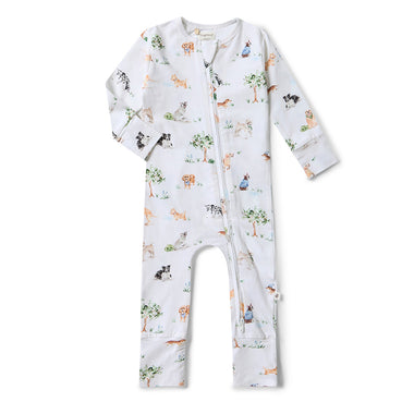 Dog Park Organic Snugglesuit Convertible Romper | Snuggle Hunny