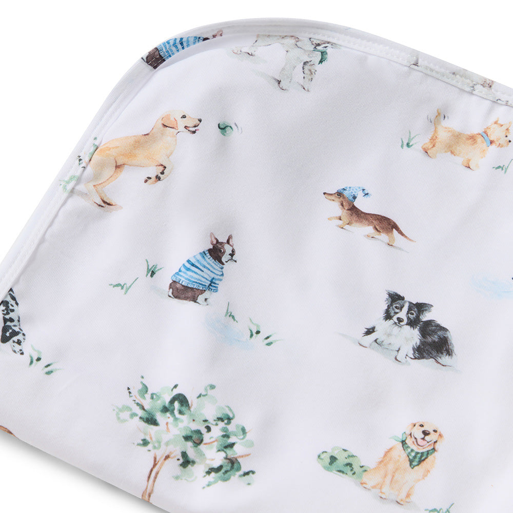 Dog Park Organic Jersey Wrap & Beanie Set - View 4